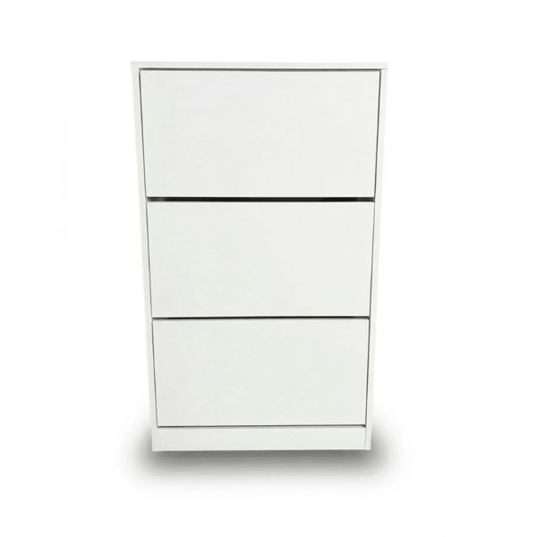 zapatero abatible 3 niveles organizador de zapatos blanco (121x70x28 cm)