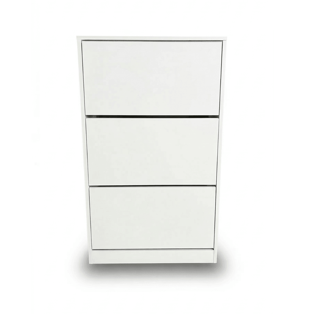 zapatero abatible 3 niveles organizador de zapatos blanco (121x70x28 cm)