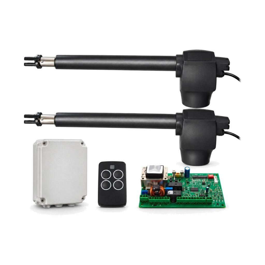 Kit de Motores Genius BAT 300 para Portón Batiente de Doble Hoja Original Italia
