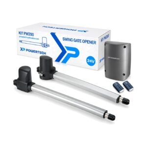 Kit de Motores Abatibles Powertech PW200 en Guatemala | Doble Brazo Residencial 24V con App Eyeopen
